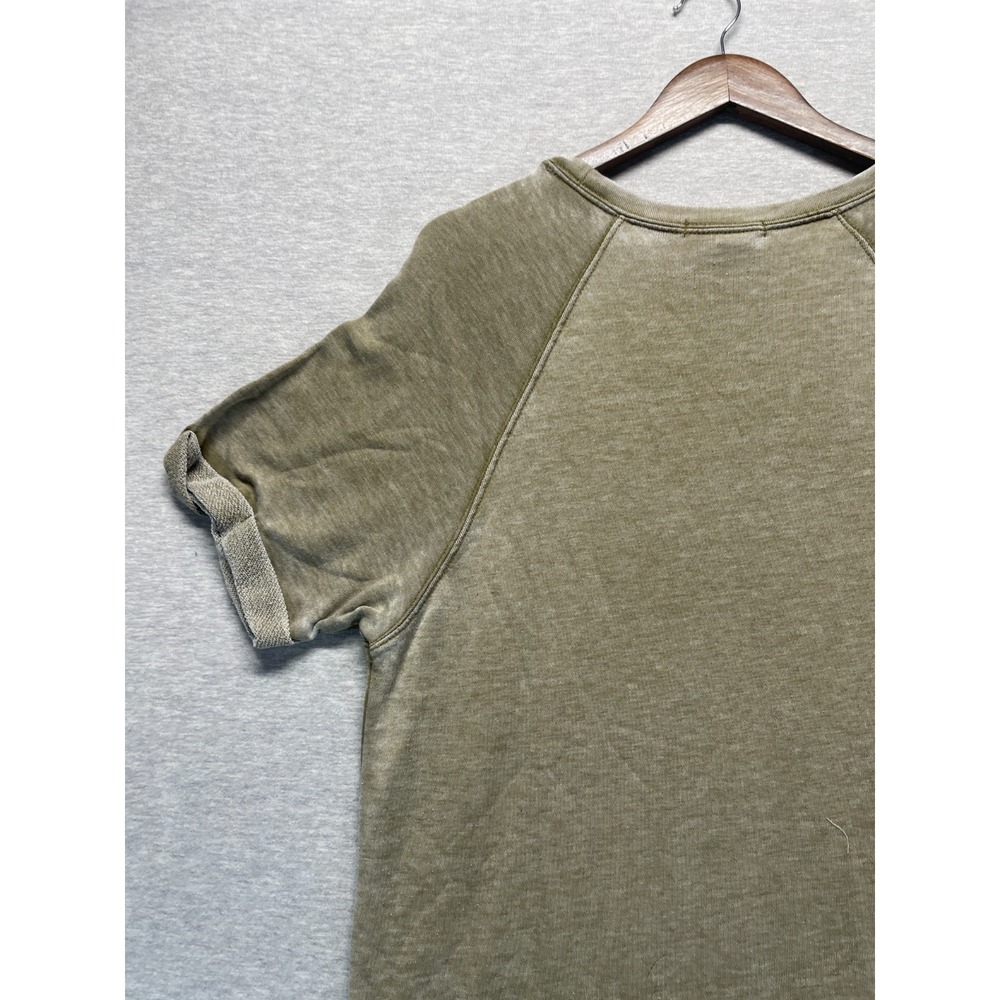 Forever 21 T Shirt Dress Womens L Olive Green French Terry Lined Raglan Sleeves - Picture 7 of 14